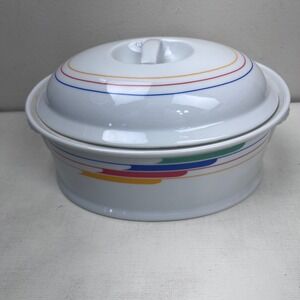 Studio Nova Ultra Ceram Bake Serve Dish UP024 Hi Fi Japan Oval Casserole Lid
